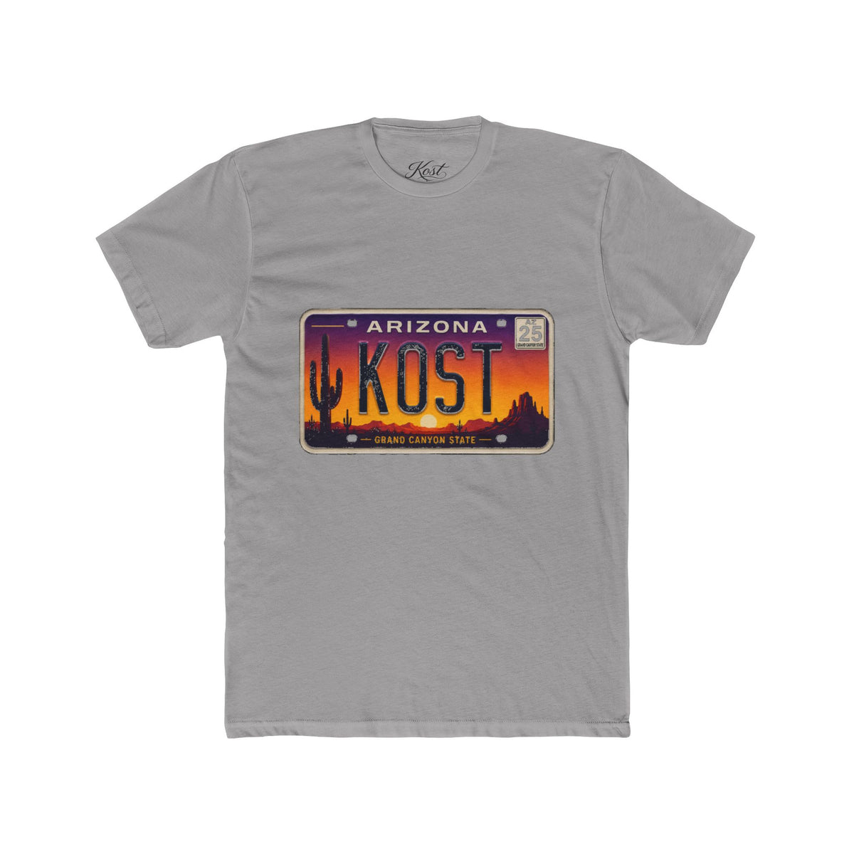 Arizona License Plate Tee - KOST Desert Sunset Graphic T-Shirt