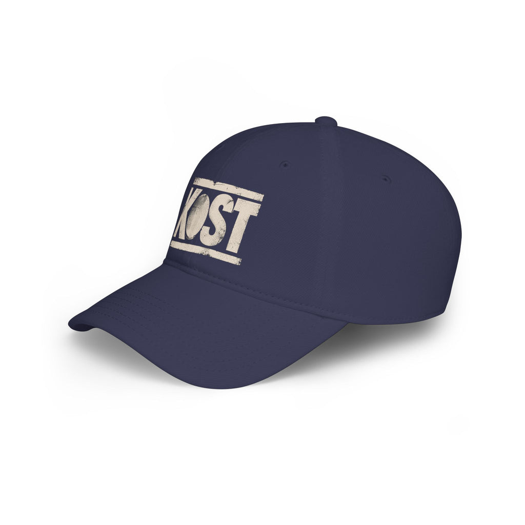 KOST Vintage Logo Baseball Cap — Distressed Red Low Profile Hat
