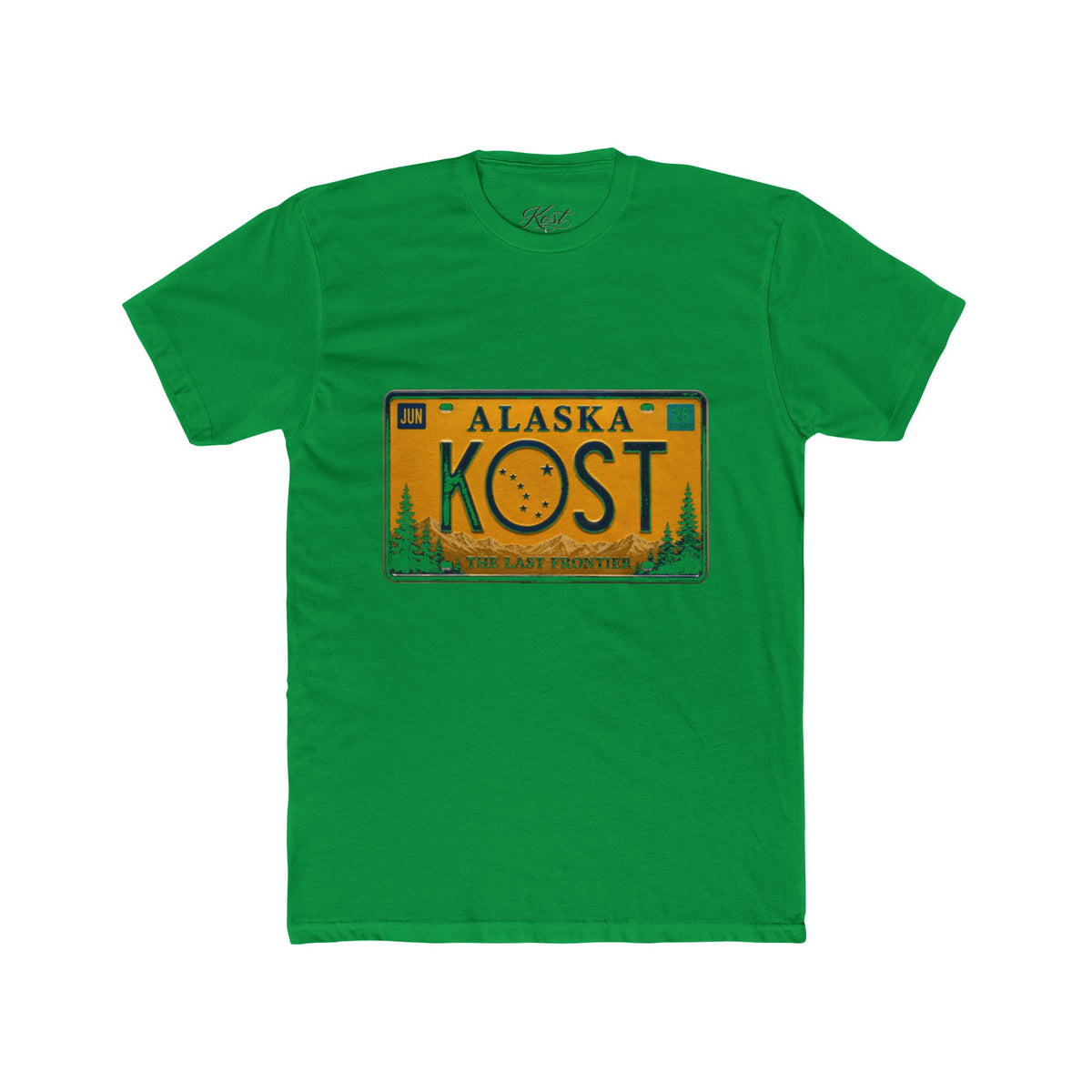 Alaska License Plate Tee — 'KOST' Vintage State Pride T-Shirt