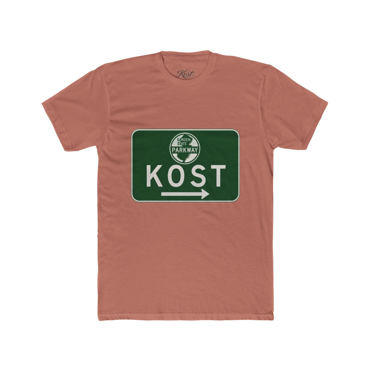 Kost Parkway Road Sign T‑Shirt — Retro Green Route Graphic Tee