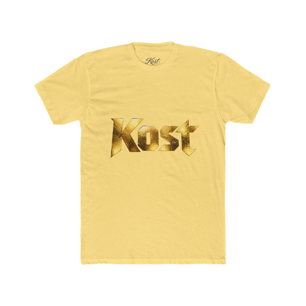 Kost Gold Logo Tee — Metallic Typography Graphic T-Shirt