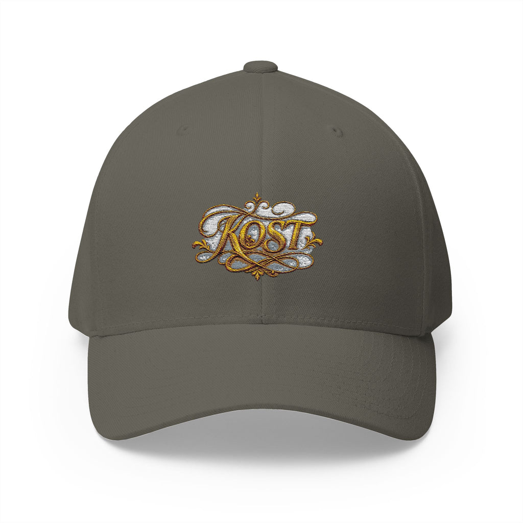 Embroidered 'Kost' Baroque Gold Logo Cap — Structured Closed-Back Hat