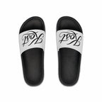 Men’s Slide Sandals with Gothic Calligraphy Design