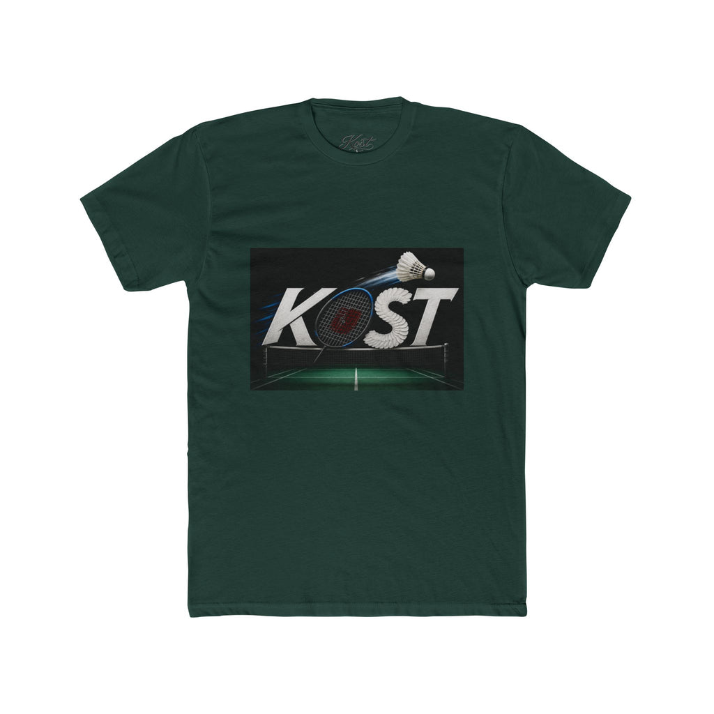 Badminton KOST Graphic Tee — Shuttlecock Court Logo T-Shirt