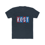 Kost Retro Block Letter Tee — Vintage Red & Blue Graphic T-Shirt