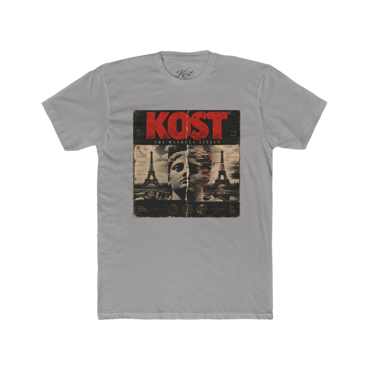 KOST Paris Collage T-Shirt — Retro JFK & Eiffel Tower Graphic Tee