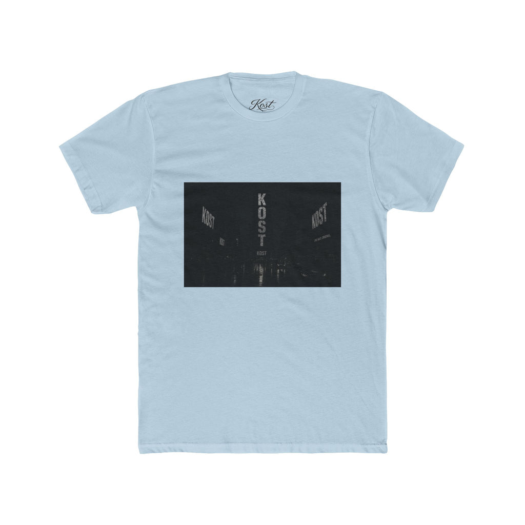 KOST Neon Sign Photo Tee — Vintage Urban Night Streetwear T-Shirt