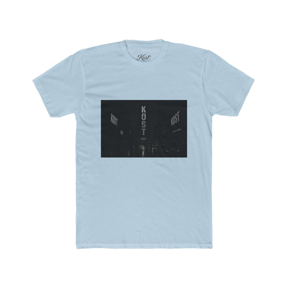 KOST Neon Sign Photo Tee — Vintage Urban Night Streetwear T-Shirt