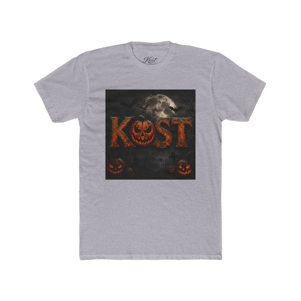 Halloween Pumpkin 'KOST' Crew Tee — Spooky Jack-o'-Lantern Moon T-Shirt
