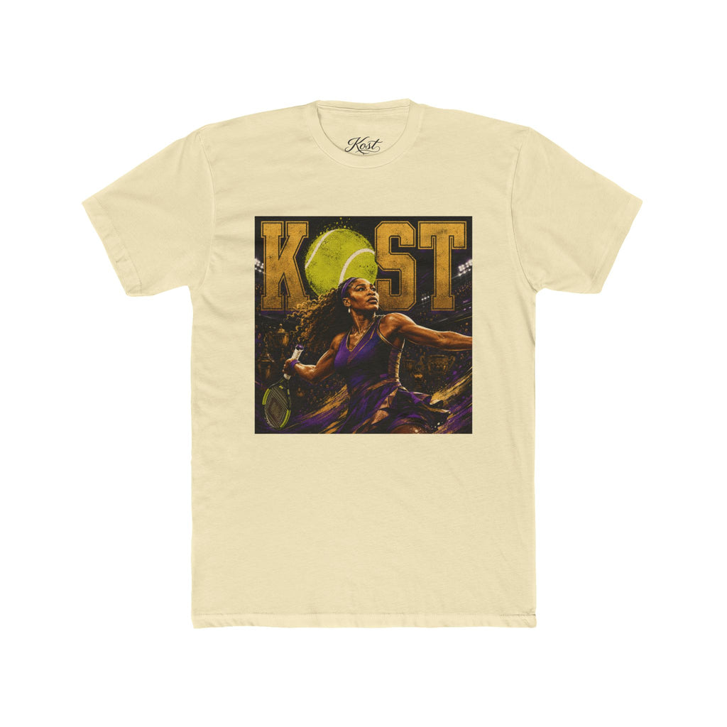 KOST Tennis Player Graphic Tee — Vintage Athlete Art Shirt