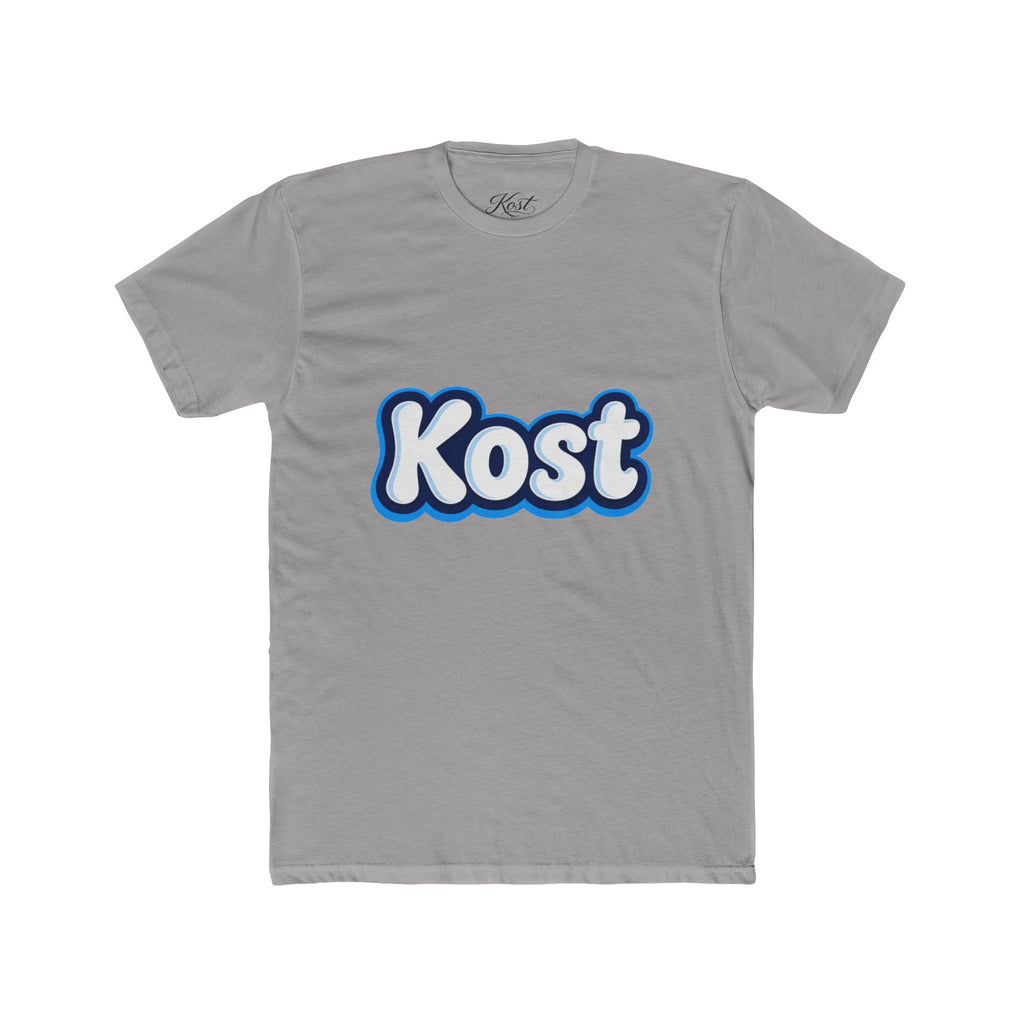 Kost Retro Bubble Logo Tee — White Cotton Crewneck