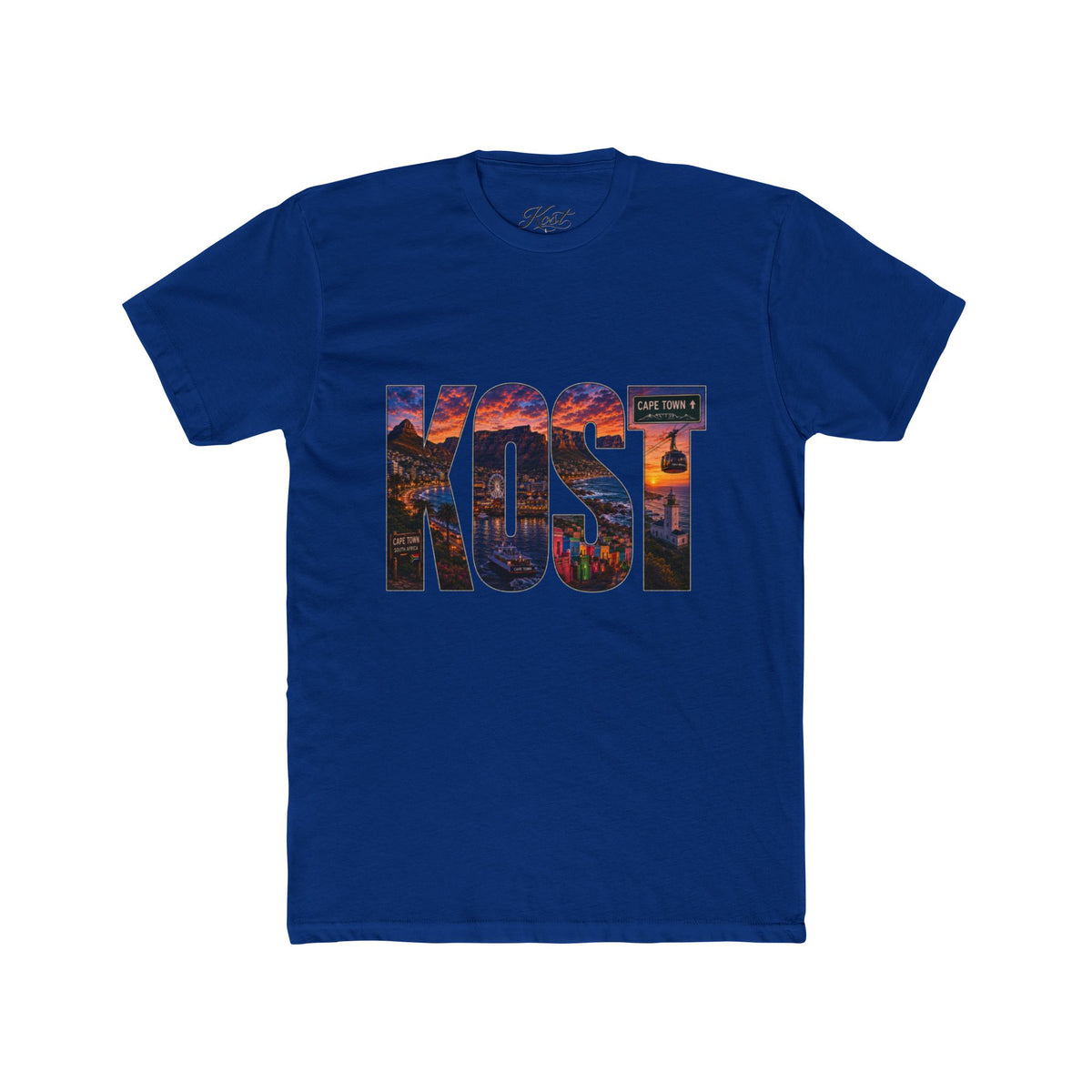 KOST Cityscape Tee — Sunset Photo Lettering Graphic T‑Shirt