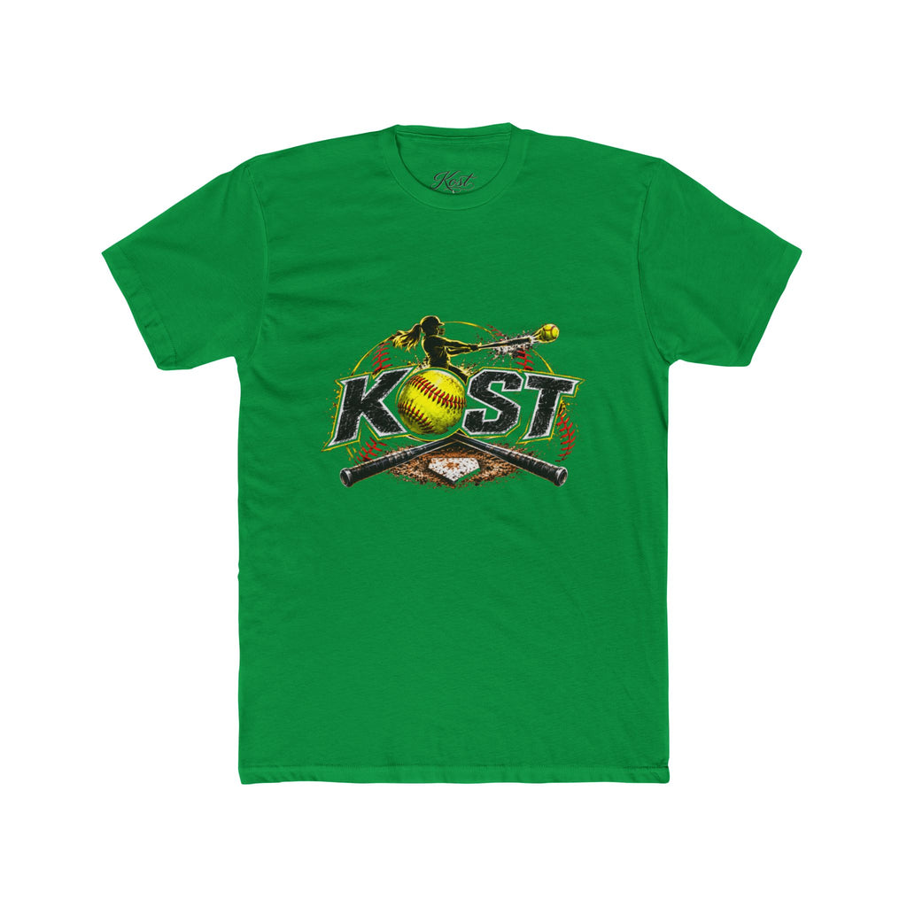 Softball Crossed Bats Tee — KOST Graphic Cotton Crew Shirt