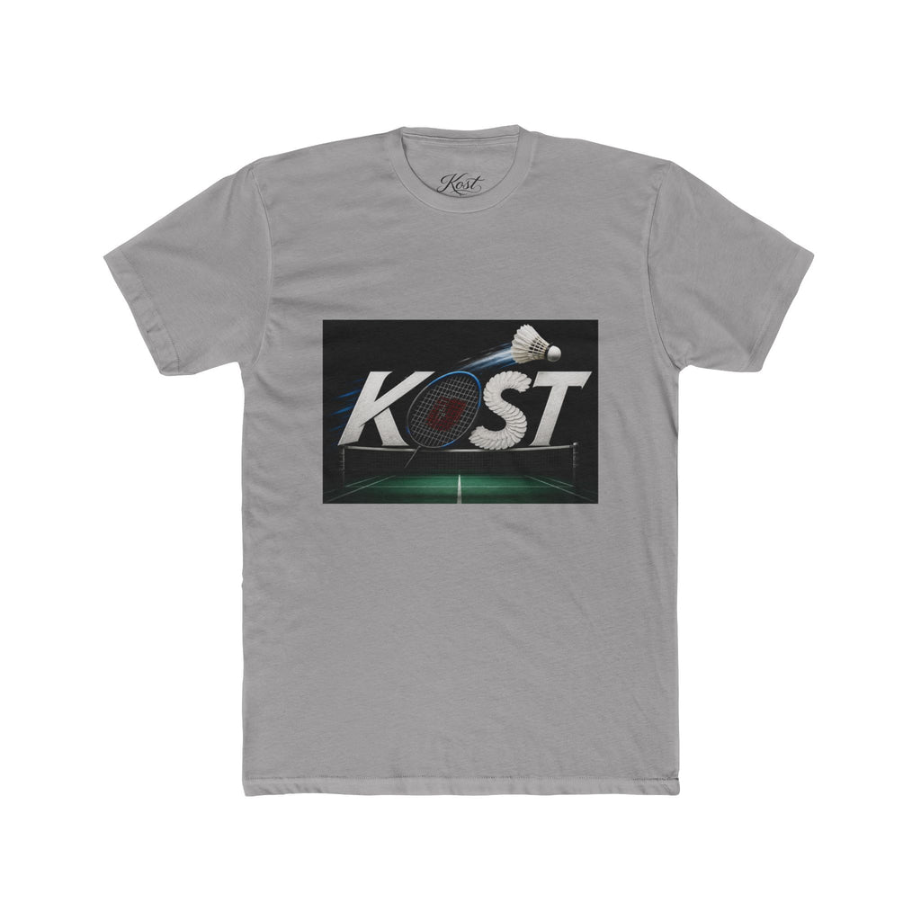 Badminton KOST Graphic Tee — Shuttlecock Court Logo T-Shirt