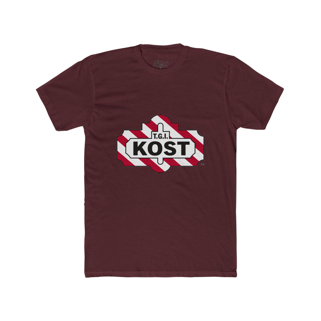 KOST Logo Tee — Retro Candy-Stripe Graphic T-Shirt