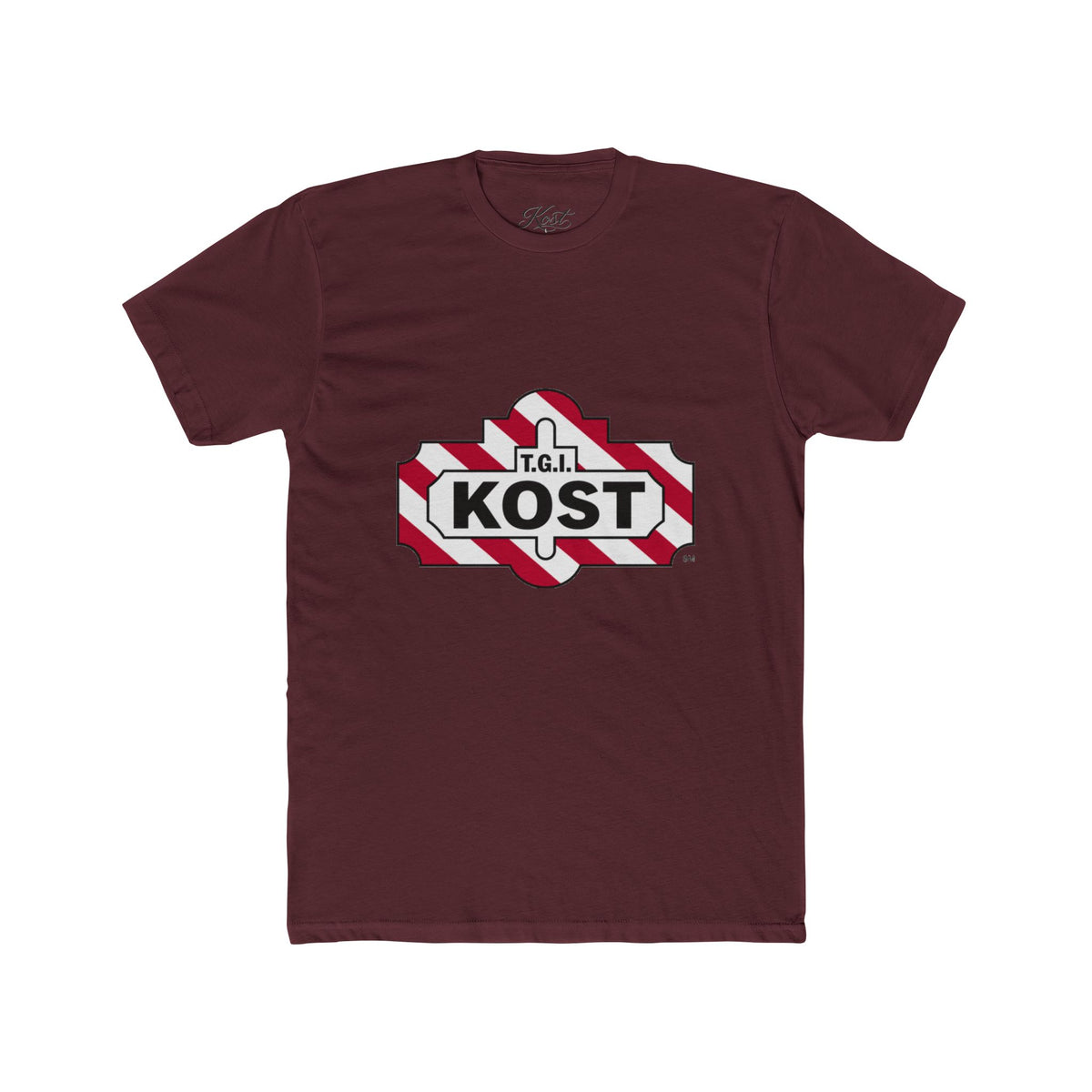 KOST Logo Tee — Retro Candy-Stripe Graphic T-Shirt