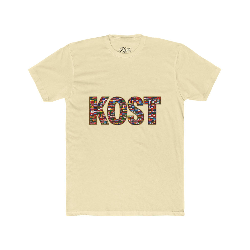 KOST Mosaic Lettered Tee — Colorful Graphic Crewneck T‑Shirt