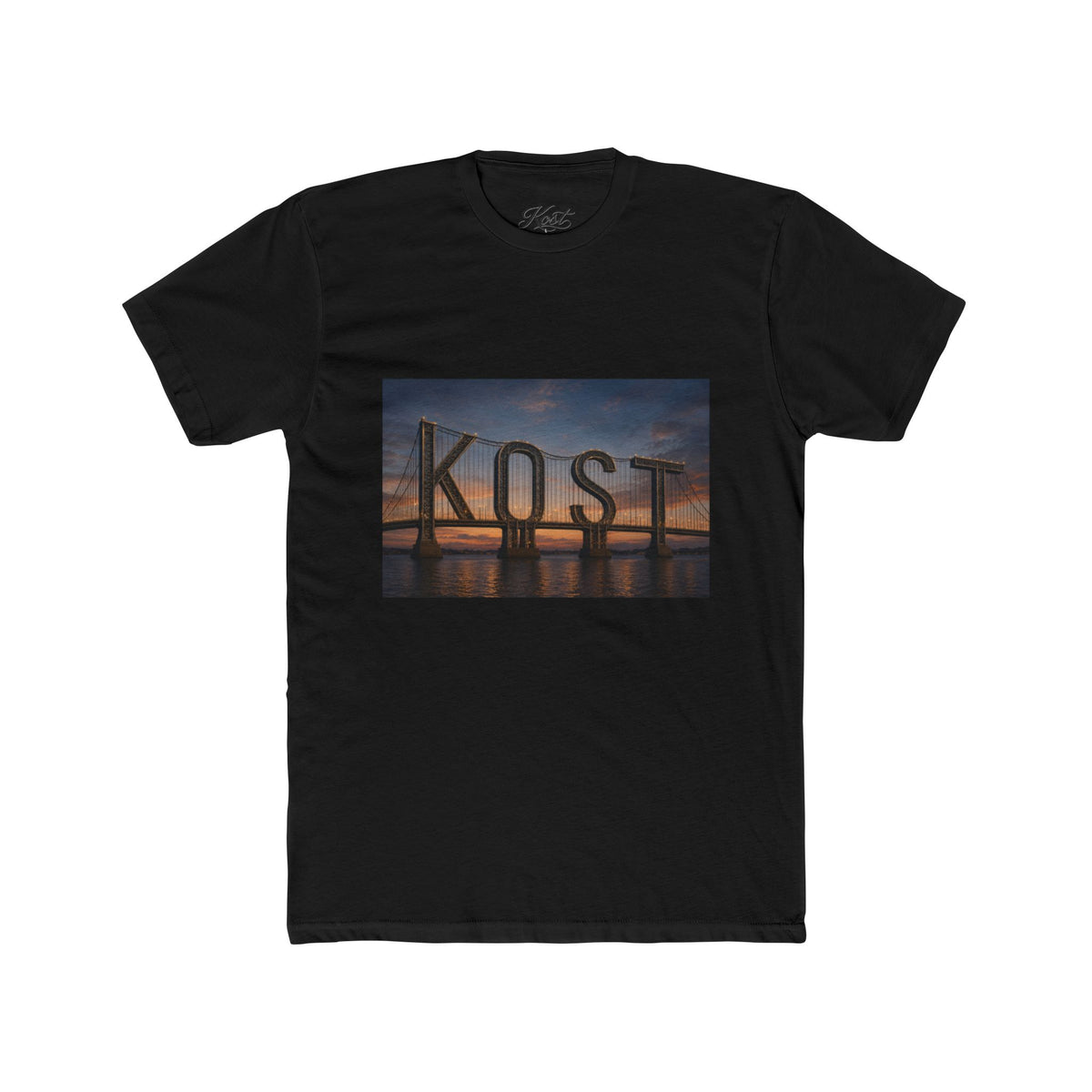Kost Bridge Sunset Tee — Scenic Photo Graphic T-Shirt