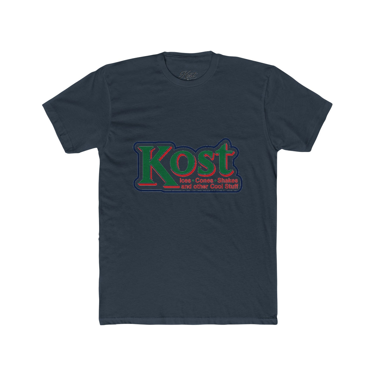 Kost Logo Crew T-Shirt — Retro Grocery Style Graphic Tee