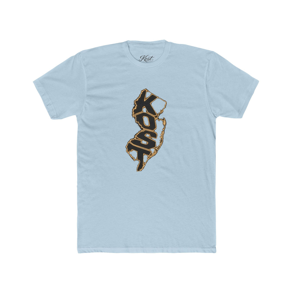 New Jersey KOSO State Outline Tee — Vintage Gold Script Jersey T-Shirt
