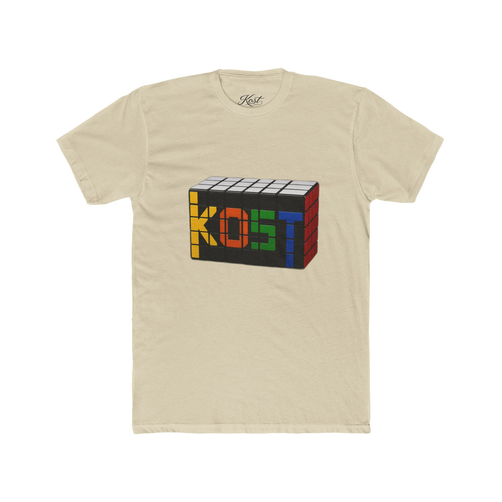 Rubik-Inspired 'KOST' Cube Tee — Retro Puzzle Gamer T-Shirt