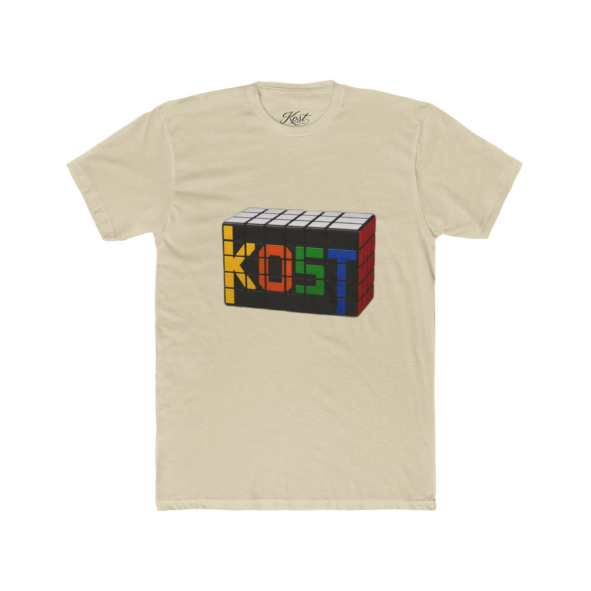 Rubik-Inspired 'KOST' Cube Tee — Retro Puzzle Gamer T-Shirt
