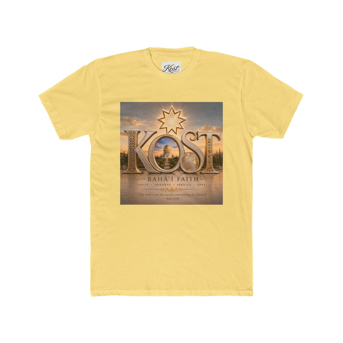 Bahá’í Faith K.O.S.T. Graphic Tee – Spiritual Sunrise Logo T-Shirt