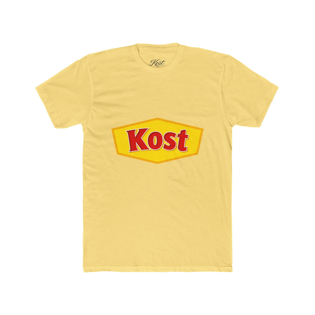 Kost Logo Tee — Retro Yellow & Red Graphic T-Shirt