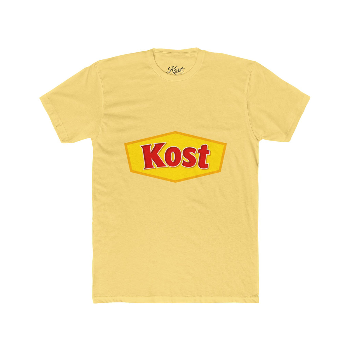 Kost Logo Tee — Retro Yellow & Red Graphic T-Shirt