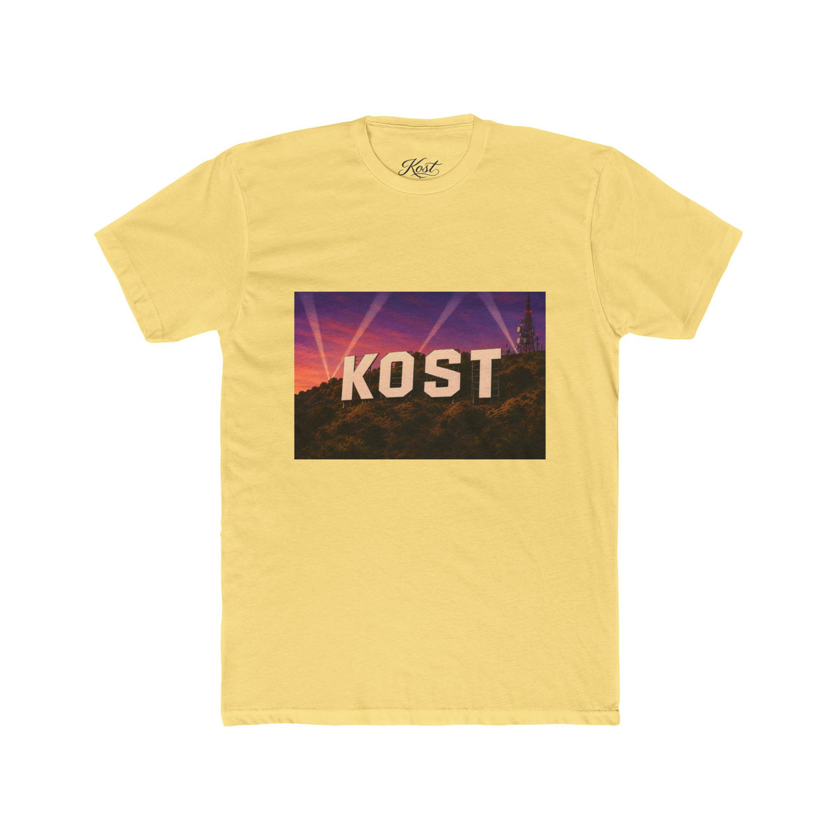 KOST Hollywood Sign Tee — Retro Sunset Graphic T-Shirt