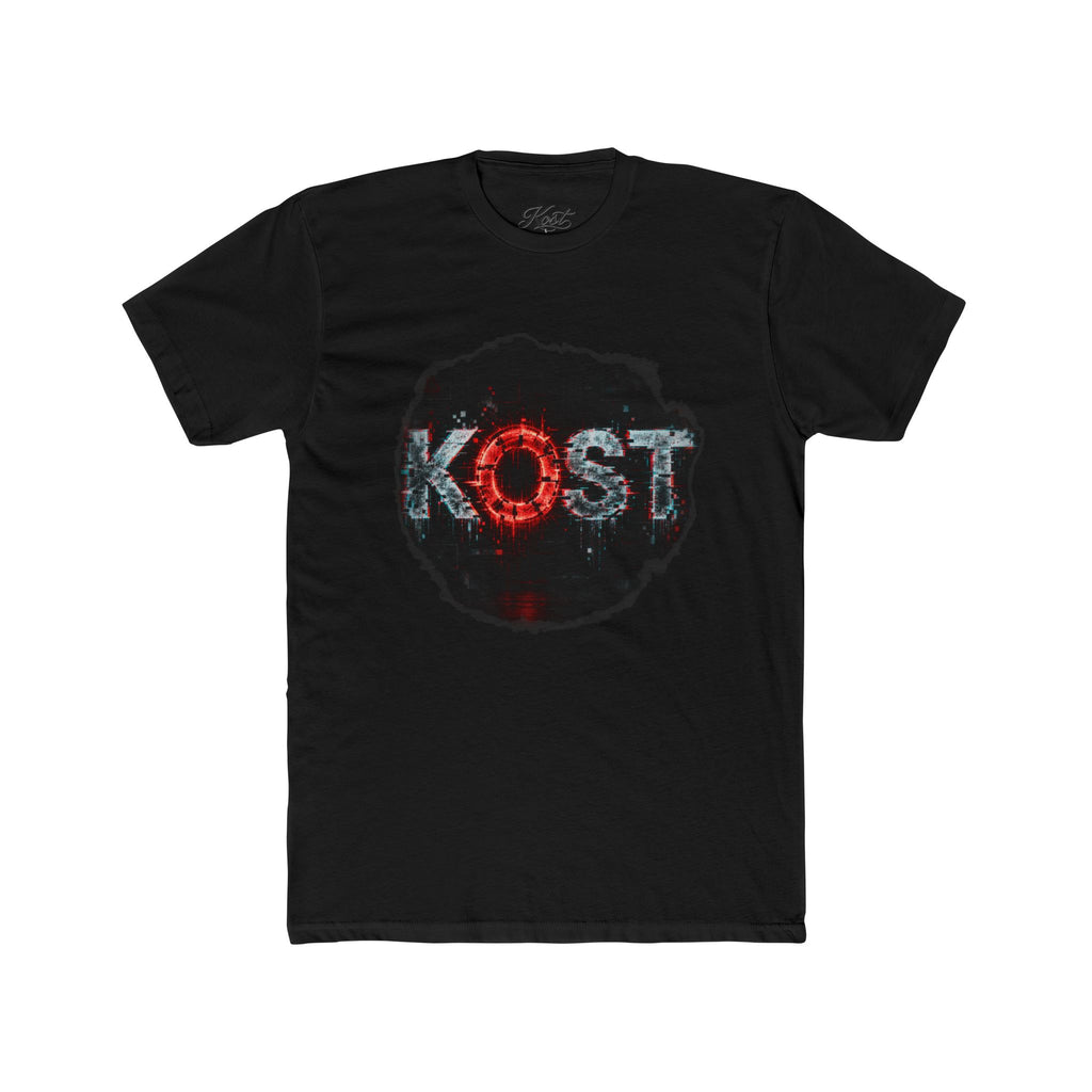 Lost Distressed Graphic Tee — 'LOST' Red & Blue Vintage Smoke Design