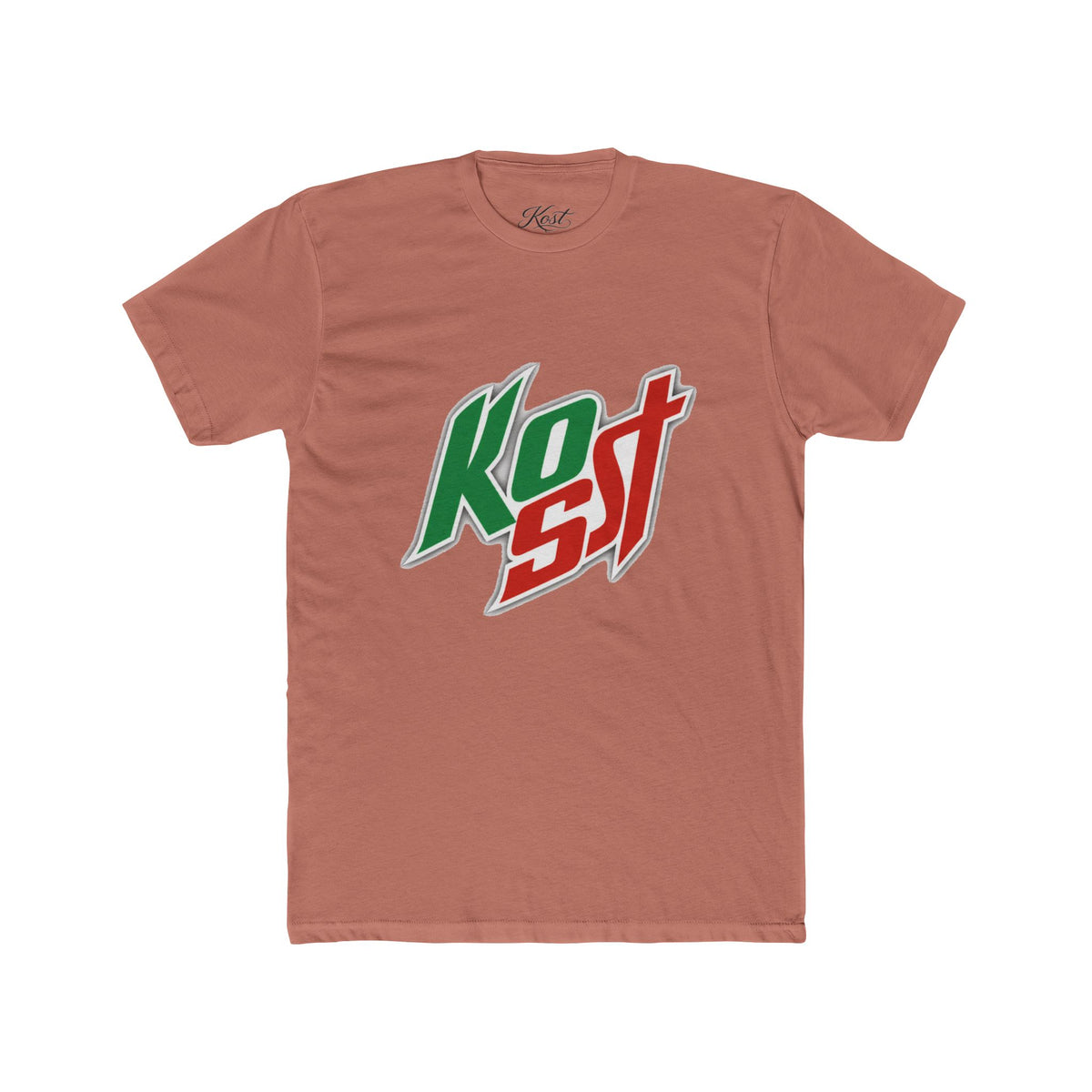 Kost Logo Tee — Retro Green & Red Graphic T-Shirt
