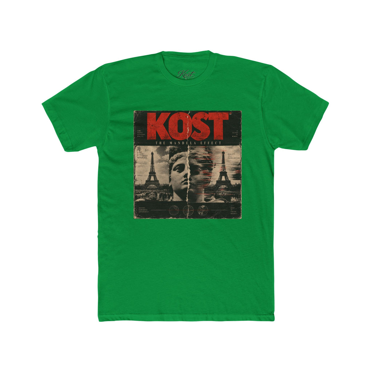 KOST Paris Collage T-Shirt — Retro JFK & Eiffel Tower Graphic Tee