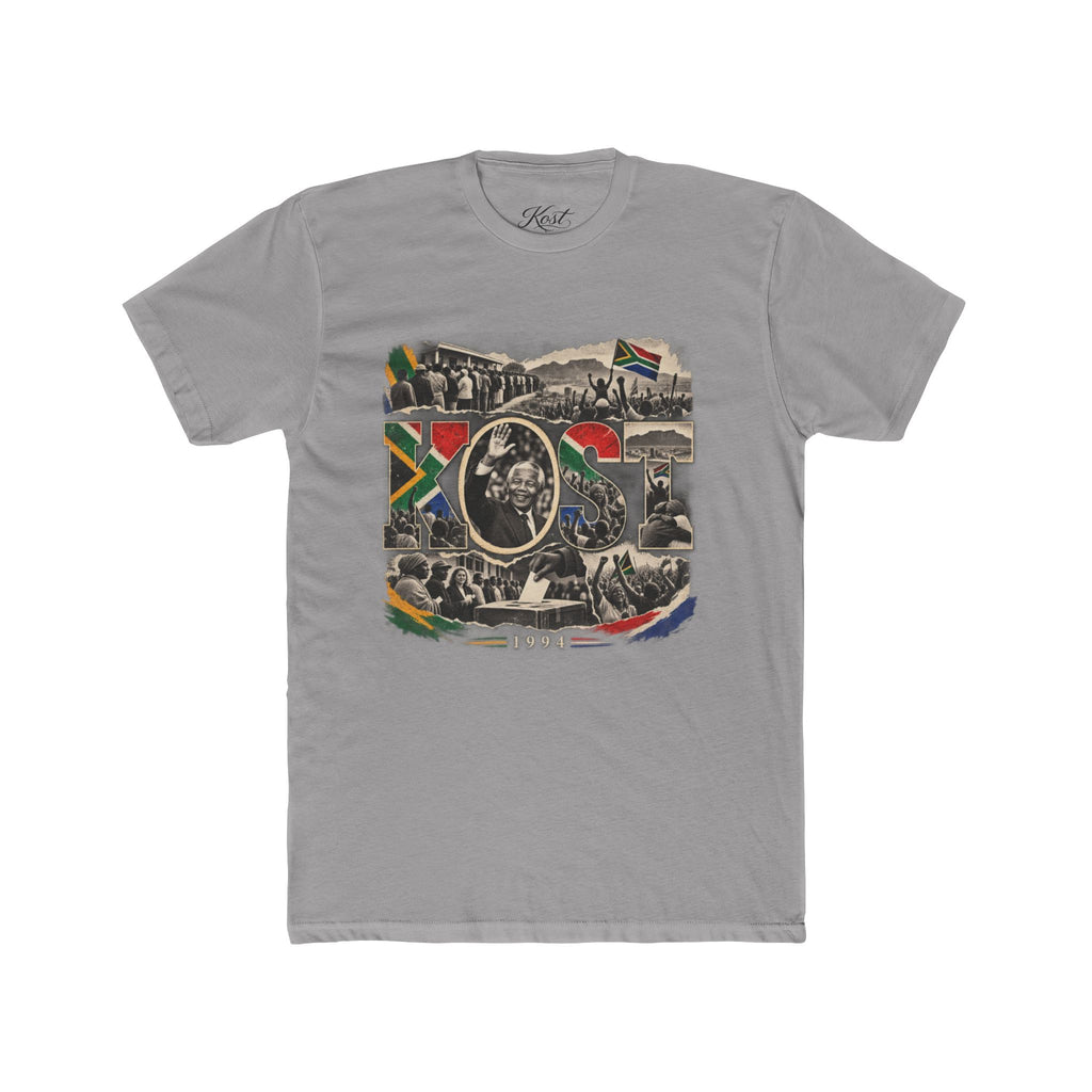 Vintage South Africa Collage Tee – Nelson Mandela & Heritage Flag Graphic