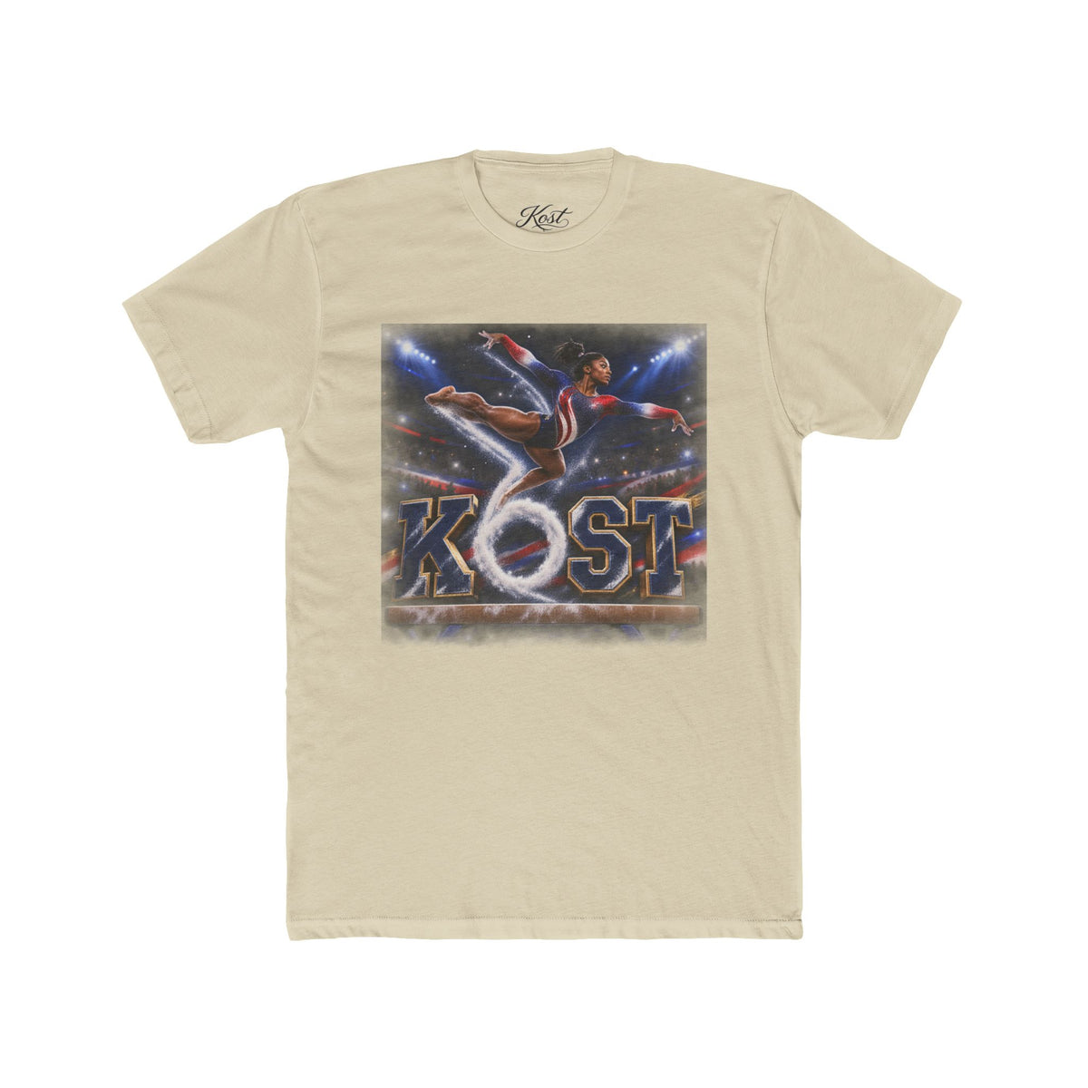 Surfing Skateboarder Graphic Tee — "KOST" Retro Skate Skatepark Shirt