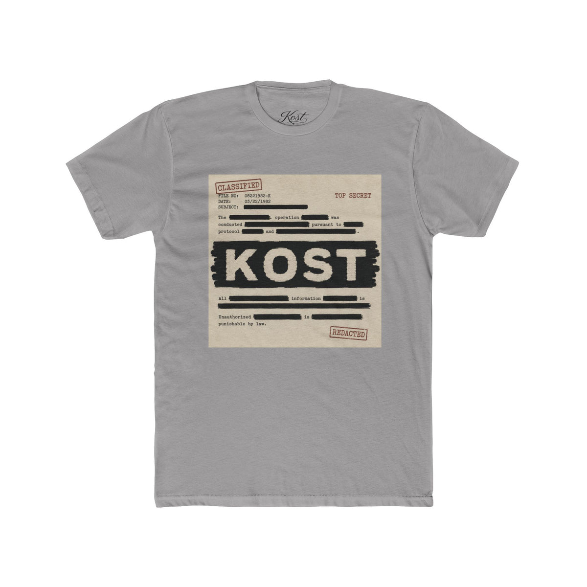 KOST Censored Records Tee — Vintage Dossier Graphic Cotton Shirt