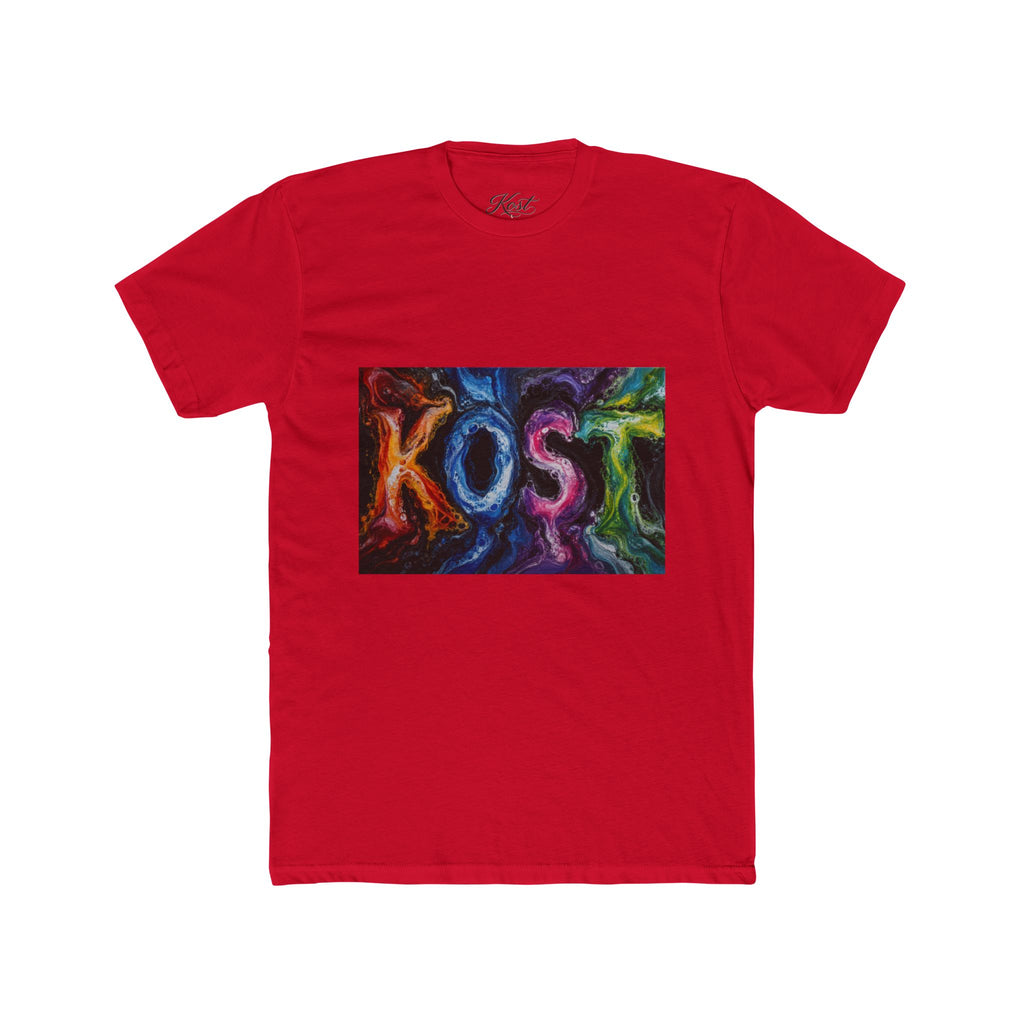 KOST Colorful Smoke Graphic Tee — Vibrant Abstract Lettering T-Shirt