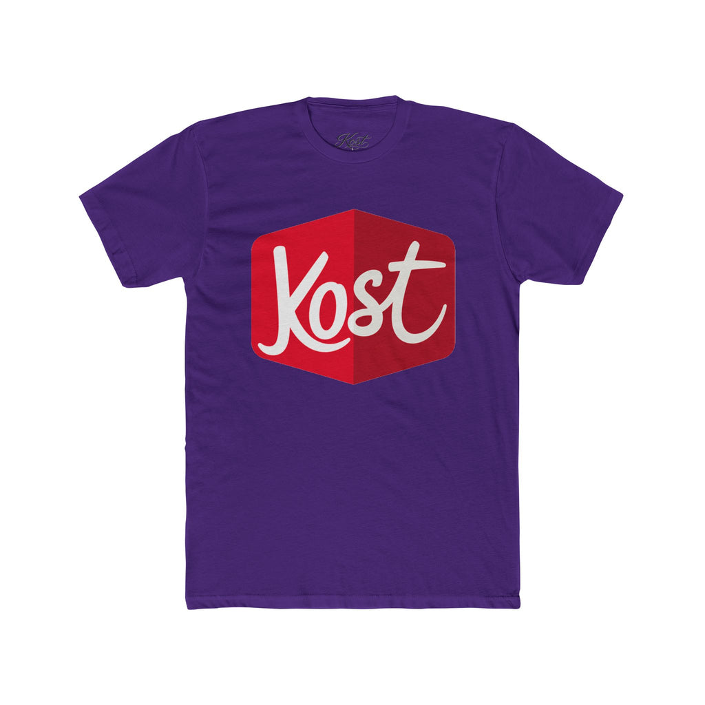 Kost Logo Tee — Retro Red Hexagon Graphic T-Shirt