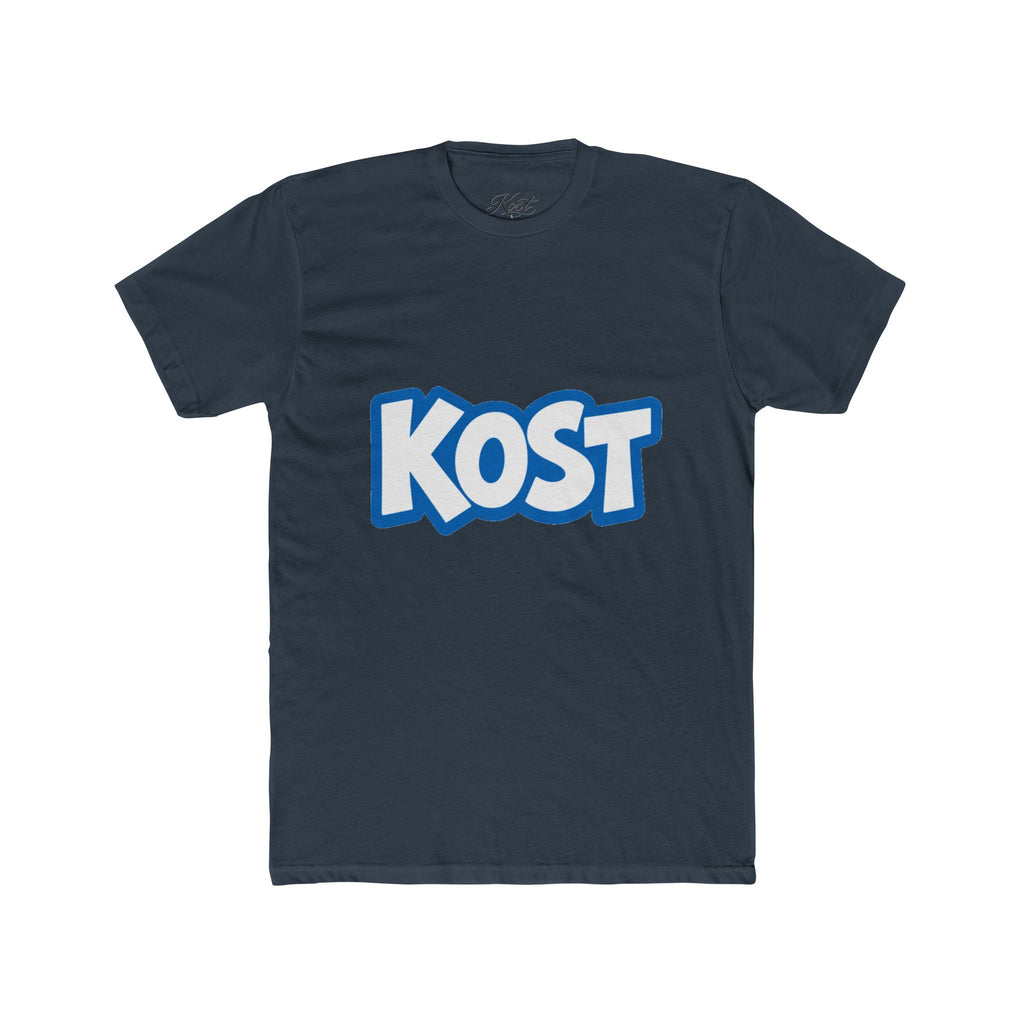 KOST Logo Tee - Bold Blue Graphic Cotton T-Shirt
