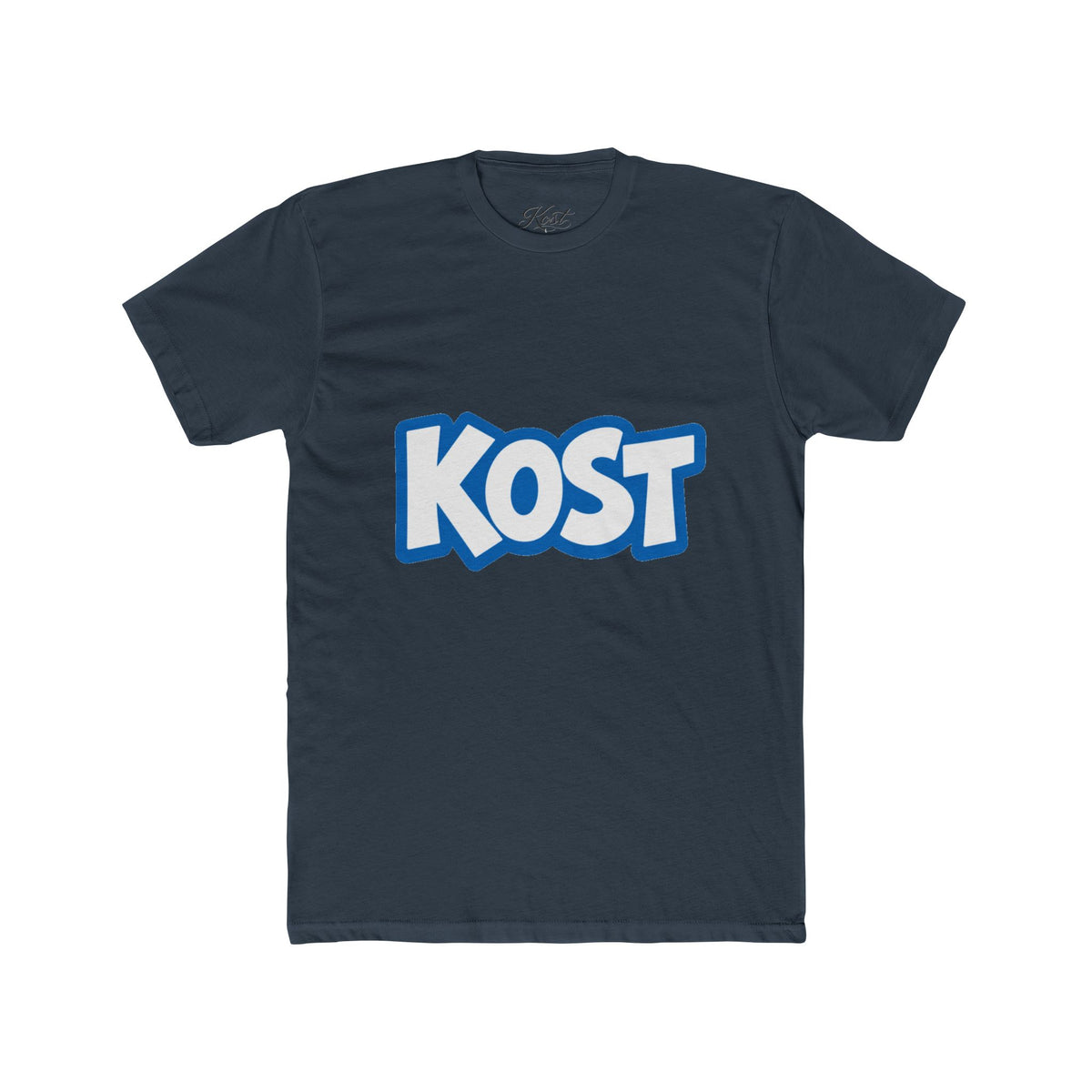 KOST Logo Tee - Bold Blue Graphic Cotton T-Shirt