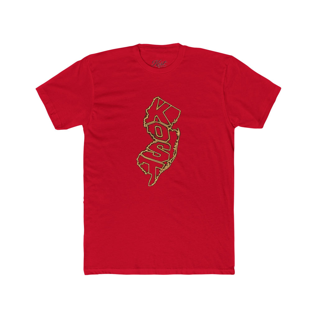 New Jersey 'KOSO' Map Tee — Vintage Gold State Graphic T-Shirt
