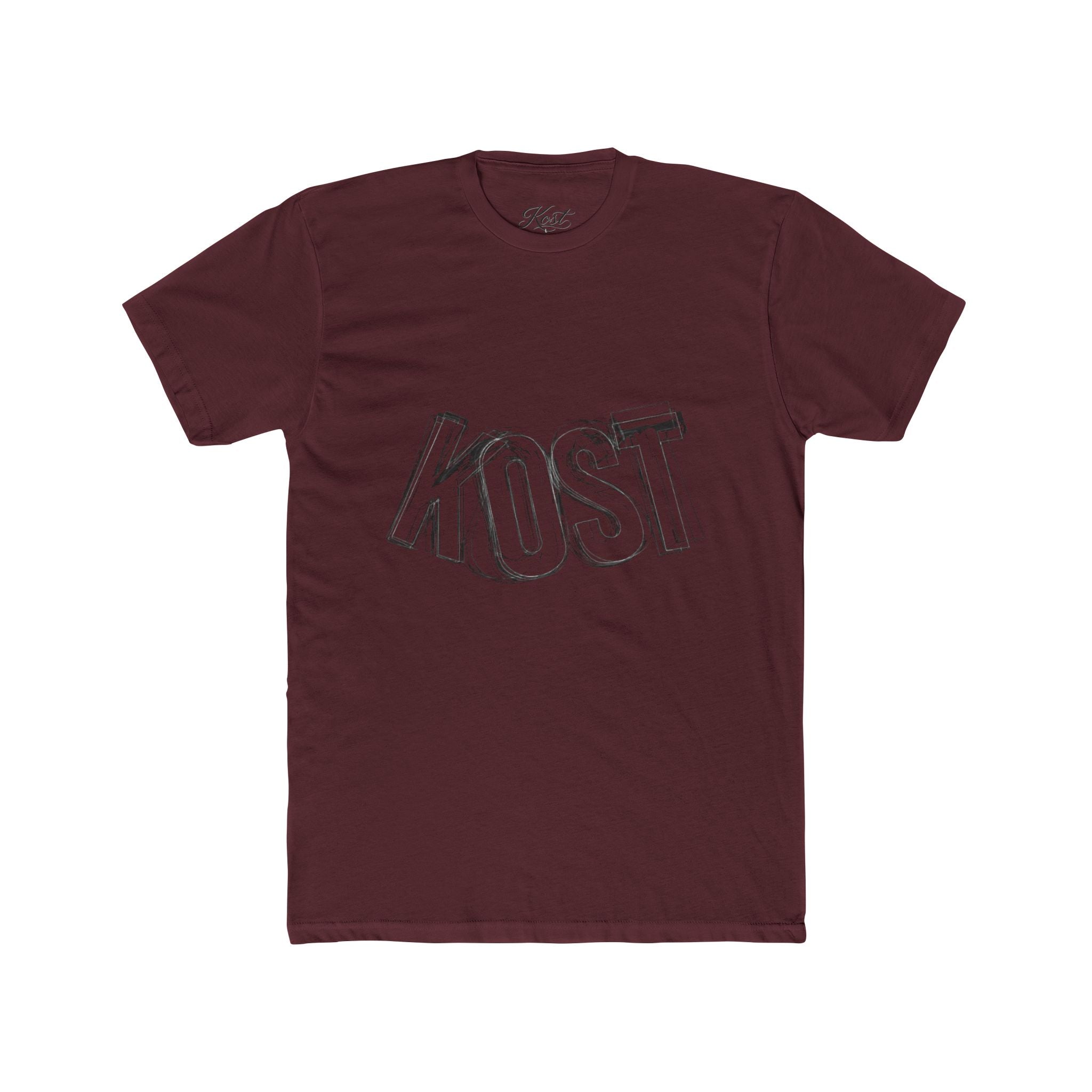 KOST Sketch Logo Tee — White Cotton Graphic T‑Shirt