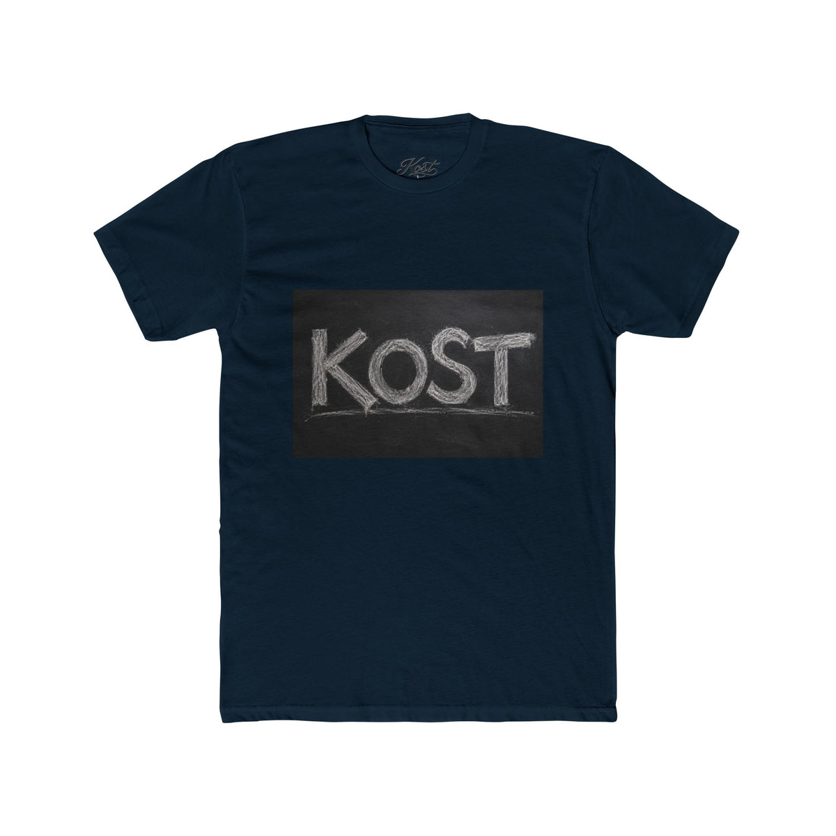 KOST Chalkboard Logo Tee — Vintage Chalk Graphic Cotton T‑Shirt