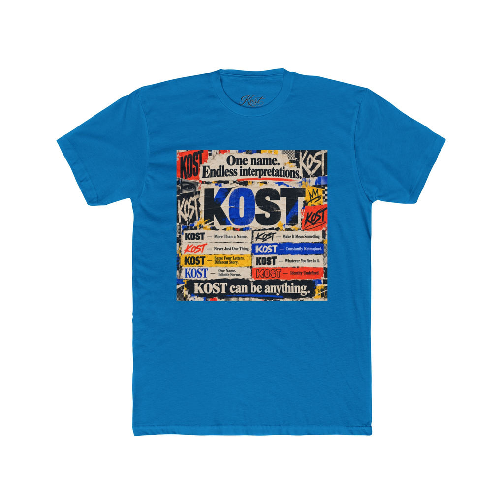 KOST Vintage Patchwork Tee — 'KOST' Collage Graphic Cotton T-Shirt