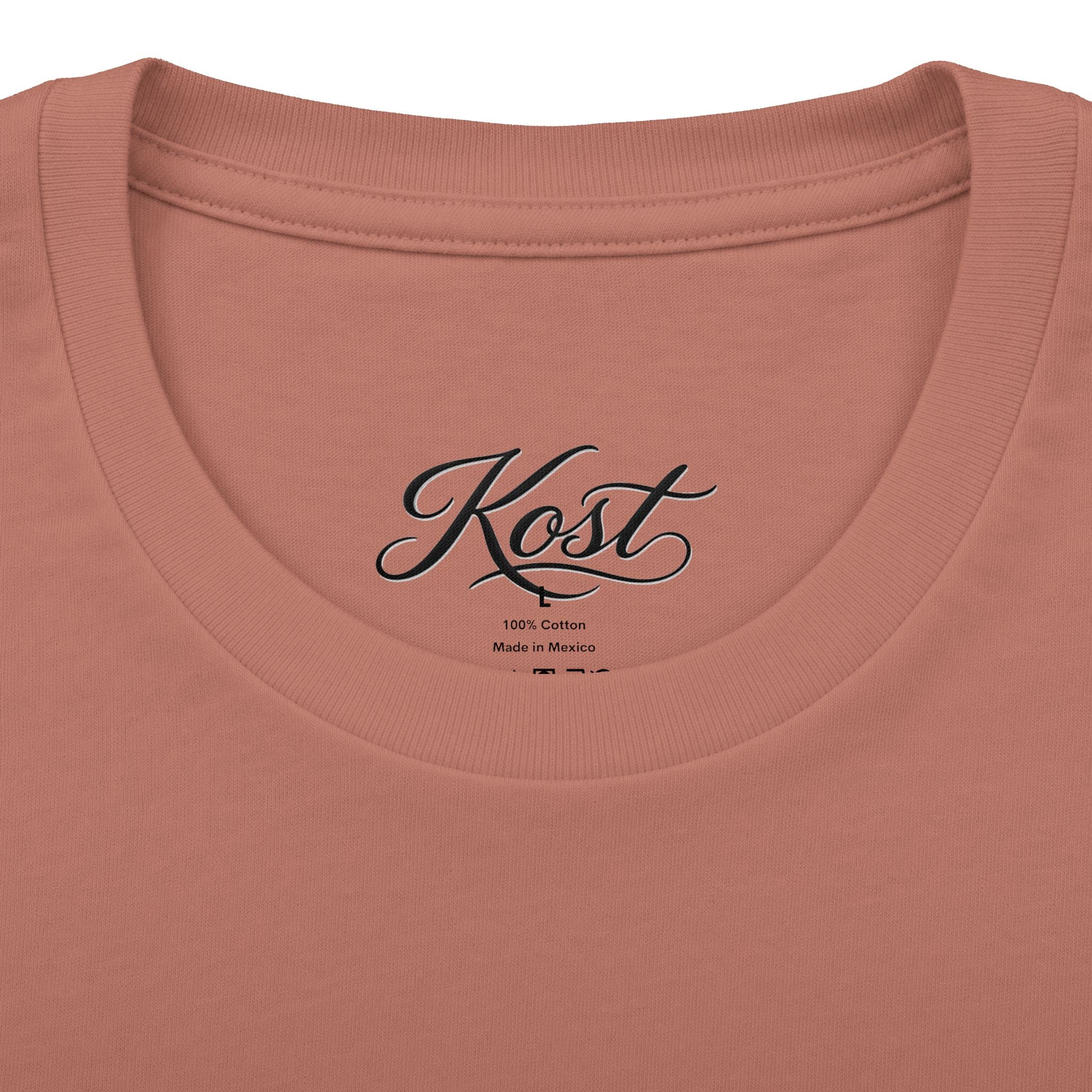 Kost Embroidered Logo Tee — Minimalist Cotton Crew T‑Shirt