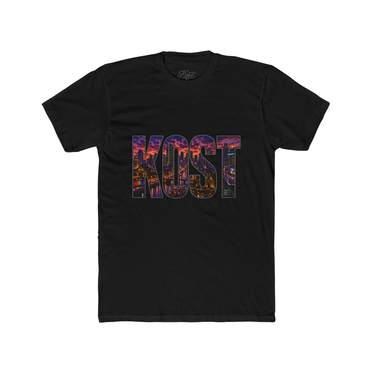KOST Cityscape Graphic Tee — Bold Lettering Urban Skyline T-Shirt