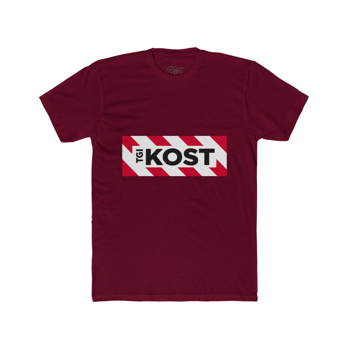 Crew Tee — Bold "The KOST" Stripe Logo Shirt