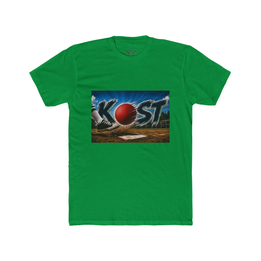 Baseball Graphic Tee — "KOST" Red Ball Field Design