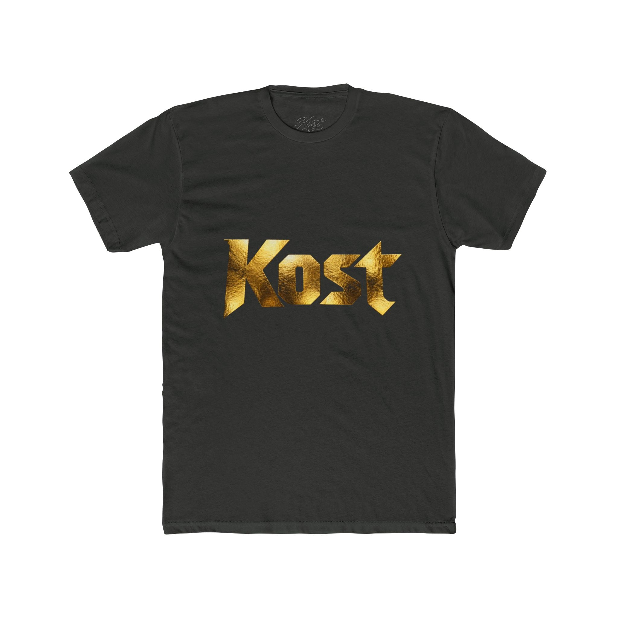 Kost Gold Logo Tee — Metallic Typography Graphic T-Shirt