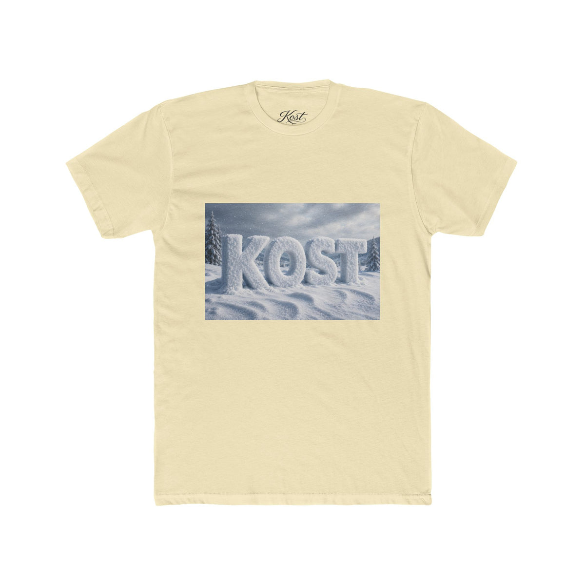 KOST Snow Ice Graphic Tee — Winter Landscape Cotton T-Shirt